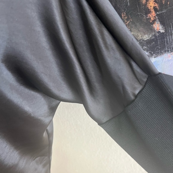 Melissa Nepton Size XS Black Satin Top - Picture 2 of 6